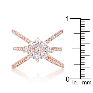 Mindy 0.8ct CZ Rose Gold Delicate Triple Wrap Ring - Jewelry Xoxo