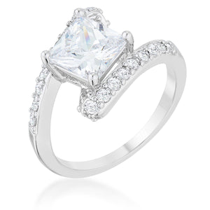 Caroline 2.3ct CZ Rhodium Statement Ring - Jewelry Xoxo