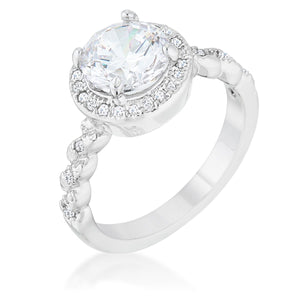 Jordana 2.2ct Clear CZ Rhodium Classic Ring - Jewelry Xoxo