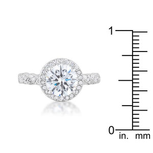 Jordana 2.2ct Clear CZ Rhodium Classic Ring - Jewelry Xoxo