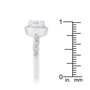 Jordana 2.2ct Clear CZ Rhodium Classic Ring - Jewelry Xoxo