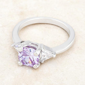 Shonda 1.8ct Lavender CZ Rhodium Cushion Classic Statement Ring - Jewelry Xoxo