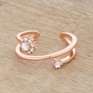 Krista 0.25ct CZ Rose Gold Abstract Wrap Ring - Jewelry Xoxo