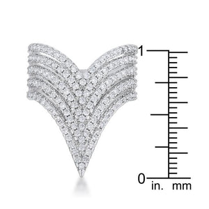 Vera 1.42ct CZ Rhodium Vintage Inspired Cocktail Ring - Jewelry Xoxo