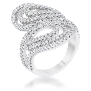 Serina 1ct CZ Rhodium Pave Circle Ring - Jewelry Xoxo