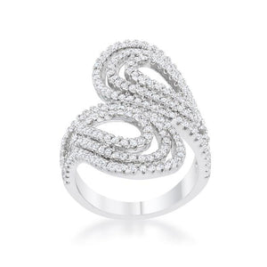 Serina 1ct CZ Rhodium Pave Circle Ring - Jewelry Xoxo