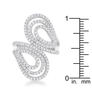 Serina 1ct CZ Rhodium Pave Circle Ring - Jewelry Xoxo