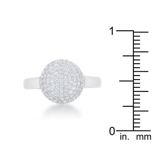 Brie 0.6ct CZ Rhodium Contemporary Sphere Ring - Jewelry Xoxo