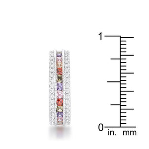 Paula 1.75ct Multicolor CZ Classic Band Ring - Jewelry Xoxo