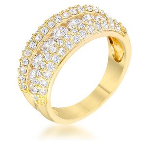 Luna 1.1ct CZ 14k Gold Classic Band Ring - Jewelry Xoxo