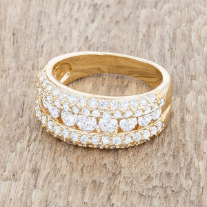 Luna 1.1ct CZ 14k Gold Classic Band Ring - Jewelry Xoxo