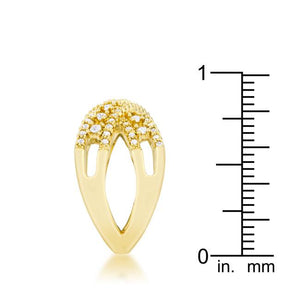 Sandy 0.37ct CZ 14k Gold Classic Criss Cross Ring - Jewelry Xoxo