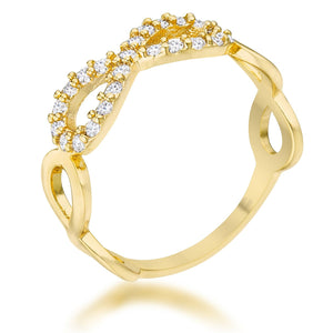 Mina 0.35ct CZ 14k Gold Infinity Ring - Jewelry Xoxo