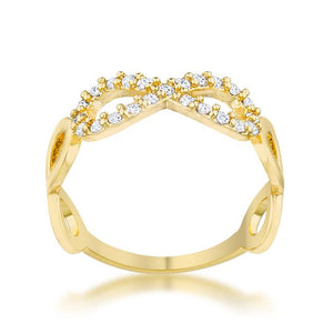 Mina 0.35ct CZ 14k Gold Infinity Ring - Jewelry Xoxo