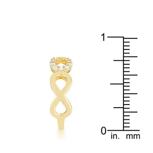 Mina 0.35ct CZ 14k Gold Infinity Ring - Jewelry Xoxo