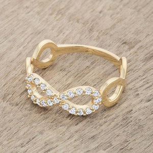 Mina 0.35ct CZ 14k Gold Infinity Ring - Jewelry Xoxo