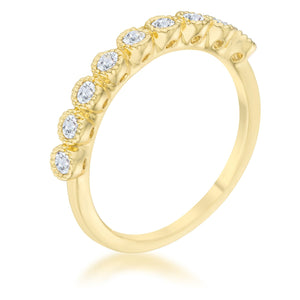 Bea 0.27ct CZ 14k Gold Delicate Band - Jewelry Xoxo