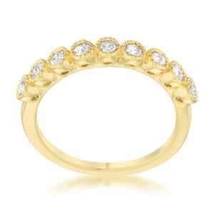 Bea 0.27ct CZ 14k Gold Delicate Band - Jewelry Xoxo