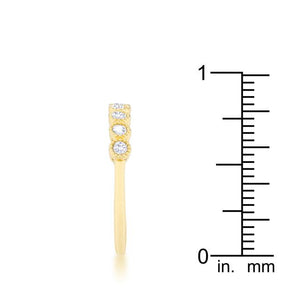 Bea 0.27ct CZ 14k Gold Delicate Band - Jewelry Xoxo