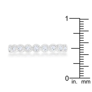 Bea 0.27ct CZ Rhodium Delicate Band - Jewelry Xoxo