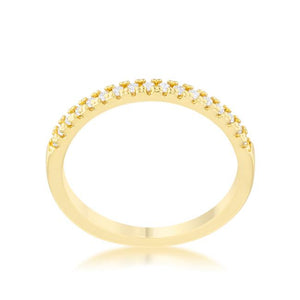 Rina 0.11ct CZ 14k Gold Delicate Band Ring - Jewelry Xoxo