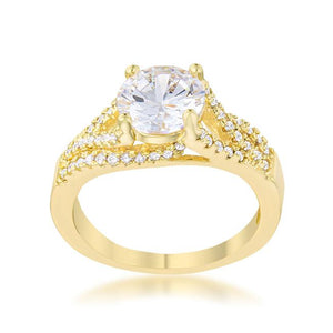 Irine 2.3ct CZ 14k Gold Classic Ring - Jewelry Xoxo