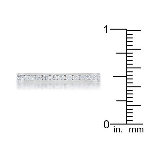 Teresa 0.5ct Clear CZ Stainless Steel Eternity Band - Jewelry Xoxo