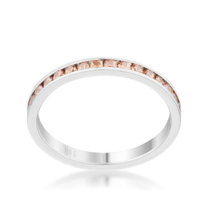 Teresa 0.5ct Champagne CZ Stainless Steel Eternity Band - Jewelry Xoxo