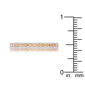 Teresa 0.5ct Champagne CZ Stainless Steel Eternity Band - Jewelry Xoxo