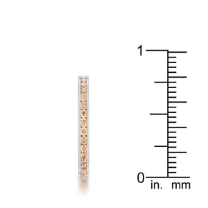 Teresa 0.5ct Champagne CZ Stainless Steel Eternity Band - Jewelry Xoxo