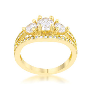 Geneviere 1.45ct CZ 14k Gold Classic Ring - Jewelry Xoxo