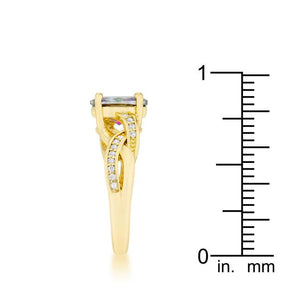 Justine 2ct Mystic CZ 14k Gold Classic Oval Ring - Jewelry Xoxo