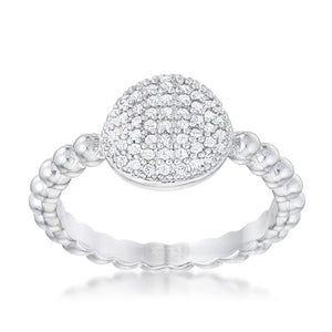 Stunning CZ Rhodium Ring - Jewelry Xoxo