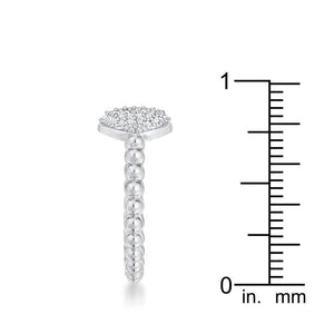 Stunning CZ Rhodium Ring - Jewelry Xoxo