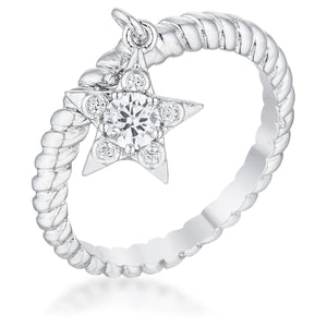 Cubic Zirconia Star Charm Fashion Ring - Jewelry Xoxo