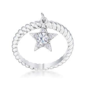 Cubic Zirconia Star Charm Fashion Ring - Jewelry Xoxo