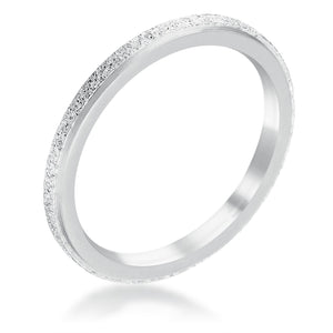 Diamond Cut Stainless Steel Stackable Ring - Jewelry Xoxo