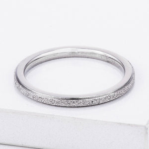 Diamond Cut Stainless Steel Stackable Ring - Jewelry Xoxo
