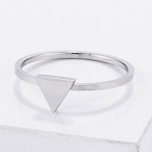 Stainless Steel Triangle Stackable Ring - Jewelry Xoxo