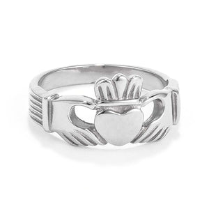 Stainless Steel Irish Claddagh Ring - Jewelry Xoxo