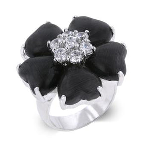 Black Heart Clover Ring - Jewelry Xoxo