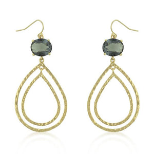 Lunar Shadow Gold Dangle Earrings - Jewelry Xoxo