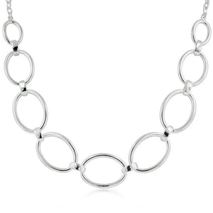 Contemporary Oval Link Necklace - Jewelry Xoxo