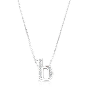 Pave Initial B Pendant - Jewelry Xoxo