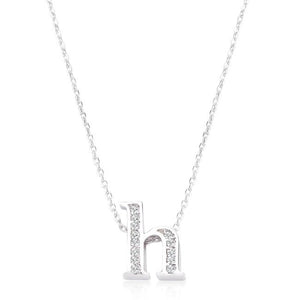 Pave Initial H Pendant - Jewelry Xoxo
