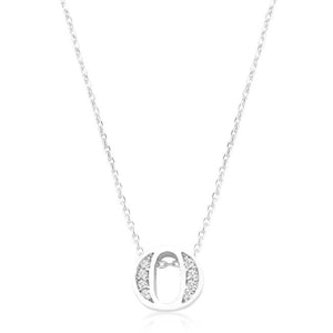 Pave Initial O Pendant - Jewelry Xoxo