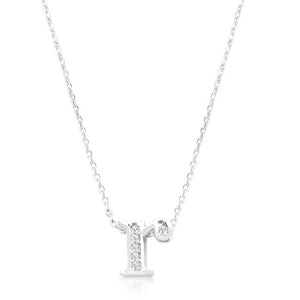 Pave Initial R Pendant - Jewelry Xoxo