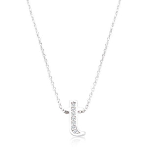 Pave Initial T Pendant - Jewelry Xoxo