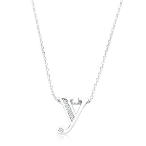 Pave Initial Y Pendant - Jewelry Xoxo