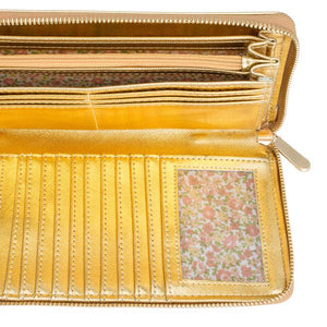 Martha Gold Faux Leather Clutch - Jewelry Xoxo
